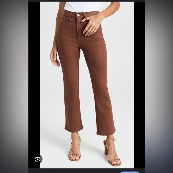 Pistola Lennon High Rise Cropped Coated Jeans in cognac brown - Picture 10 of 10